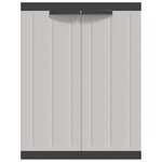 vidaXL Armoire de rangement d'extérieur gris et noir 65x37x85 cm PP