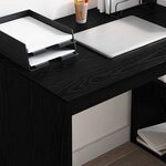 vidaXL Bureau Chêne noir 108 x 55 x 103 5 cm Bois d'ingénierie