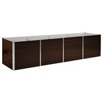 vidaXL Lit surélevé de jardin Marron 320x80x77 cm Acier galvanisé