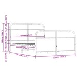 vidaXL Cadre de lit sans matelas 120x190 cm chêne fumé bois ingénierie