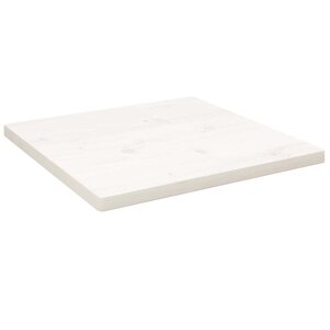 vidaXL Dessus de table blanc 50x50x2 5 cm bois de pin massif