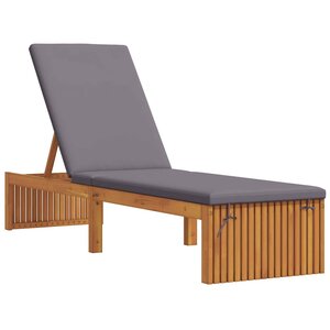 vidaXL Transat 1-personne Marron 200 x 55 x 94cm Bois d'acacia massif