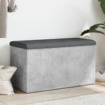 vidaXL Banc de rangement gris béton 82x42x45 cm bois d'ingénierie
