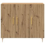 vidaXL Buffet chêne artisanal 90 x 34 x 80 cm Bois d'ingénierie