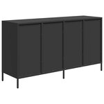 vidaXL Buffet noir 135x39x73 5 cm acier laminé à froid