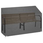 vidaXL Housses de banc de jardin 2 Pièces 8 œillets 190x70x70/88 cm PE