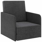 vidaXL Fauteuil convertible gris foncé tissu