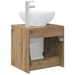 vidaXL Vanité de lavabo mural Chêne artisanal 49 5 x 44 5 x 65 cm