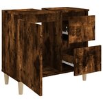 vidaXL Armoire de bain chêne fumé 65x33x60 cm bois d'ingénierie