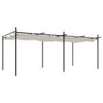 vidaXL Pergola avec toit rétractable crème 589x292x230 cm