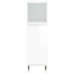 vidaXL Armoire de salle de bain blanc brillant 30x30x100 cm