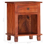 vidaXL Table de chevet 40 x 30 x 50 cm Bois d'acacia massif