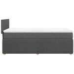 vidaXL Sommier à lattes de lit avec matelas Gris foncé 80x200 cm Tissu