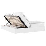 vidaXL Lit avec rangement et matelas avec matelas Blanc 200 x 200 cm