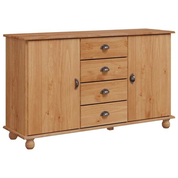vidaXL Buffet avec tiroir Marron 133 5 x 40 x 79 cm Bois massif en pin