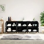 vidaXL Buffets 3 Pièces noir 60x35x70 cm bois d'ingénierie