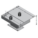 FMD Table basse gris béton et blanc