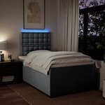 vidaXL Sommier à lattes de lit et matelas gris clair 120x190 cm tissu