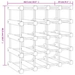 vidaXL Casier à vin pour 20 bouteilles 46 5x23x46 5 cm pin massif