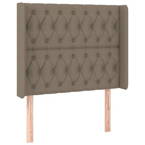 vidaXL Tête de lit avec oreilles Taupe 93x16x118/128 cm Tissu