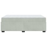 vidaXL Cadre de lit avec matelas Gris clair 120 x 200 cm tissu