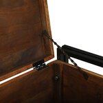 vidaXL Boîte de rangement Marron et Noir 80 x 50 x 50 cm bois recyclé