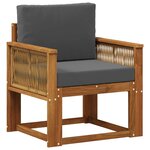 vidaXL Sofa de milieu extérieur Bois d'Acacia Massif Naturel