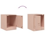 vidaXL Tables de chevet 2 Pièces rose 34 5x39x44 cm acier