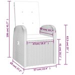 vidaXL Ensemble à manger de jardin 9 Pièces coussins gris résine tressée