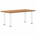 vidaXL Table à manger marron clair bois de chêne massif rectangulaire