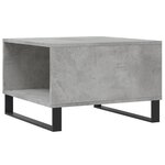 vidaXL Table basse gris béton 55x55x36 5 cm bois d'ingénierie