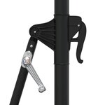 vidaXL Parasol mural avec mât en métal 300 cm Noir