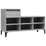 vidaXL Armoire à chaussures Sonoma gris 102x36x60 cm Bois d'ingénierie