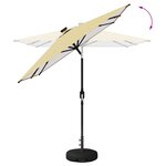 vidaXL Parasol de jardin avec lampes LED 200 x 300 cm Polyester