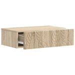 vidaXL Table d'appoint murale 59 x 34 5 x 17 cm Bois d'ingénierie
