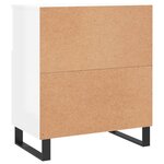 vidaXL Buffets 2 Pièces blanc brillant bois d'ingénierie