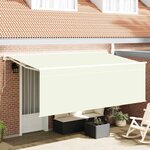 vidaXL Auvent Rétractable Crème 400 x 200 cm Polyester et Aluminium