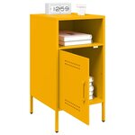 vidaXL Table de chevet jaune moutarde 36x39x68 cm acier