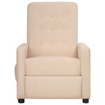 vidaXL Fauteuil inclinable Taupe Tissu