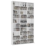 vidaXL Armoire à CD Blanc 102x16x177 5 cm Bois d'ingénierie