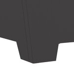 VidaXL Brasero Carré Noir 80x80x40 cm Acier