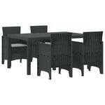 vidaXL Ensemble de salle à manger pour jardin 5 Pièces Anthracite
