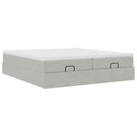 VidaXL Cadre de lit ottoman et matelas gris clair 160x200cm velours