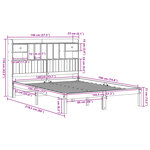 vidaXL Lit bibliothèque sans matelas cire marron 140x190 cm pin massif