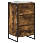 vidaXL Buffet Chêne Fumé 42 x 36 x 75.5 cm Bois d'ingénierie