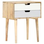 vidaXL Table de chevet 47x35x59 cm Bois de manguier massif