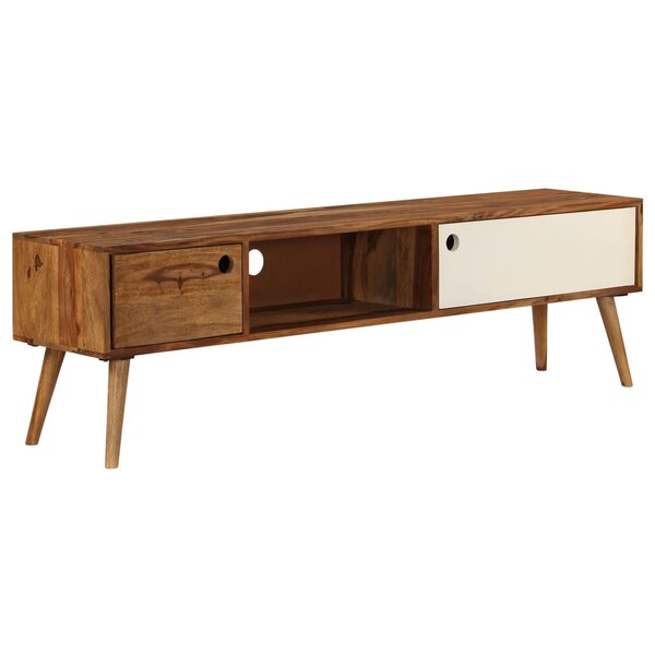 vidaXL Meuble TV 140x30x40 cm bois massif