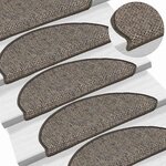 vidaXL Tapis d'escalier autocollants aspect sisal 15 Pièces 65x21x4 cm