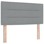 vidaXL Lit Sprung avec Matelas Gris Clair 100x200 cm Tissu