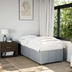 vidaXL Cadre de lit sans matelas gris clair 90x200 cm tissu